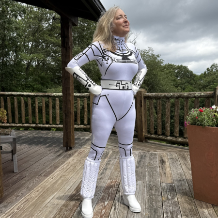 Dawn as Yori in replica prop costume