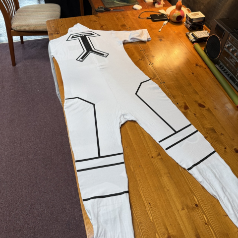 Rear hip and leg lines. I used a section of straight screen in segments, edge to edge, to create long lines.