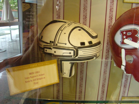 Tron (1982) Video Warrior's Helmet worn by Jeff Bridges as Flynn. You can see some of the tape coming loose.