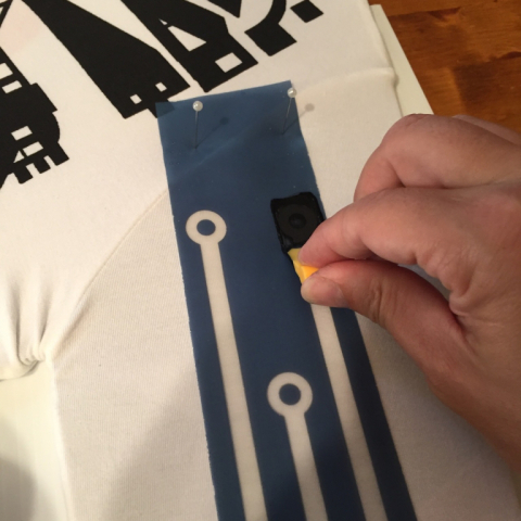 Cutting the squeegee into a narrow piece helps get just the lines inked.