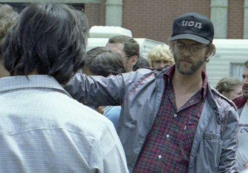 Visual Effects Supervisor Richard Taylor on the set of TRON